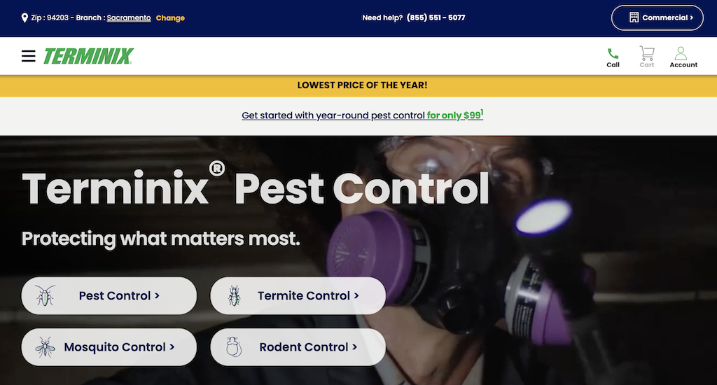 Great Pest Control Website terminix