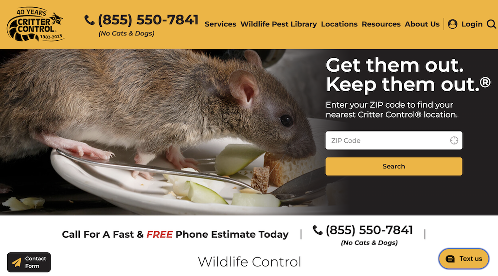 pest control websites critter control