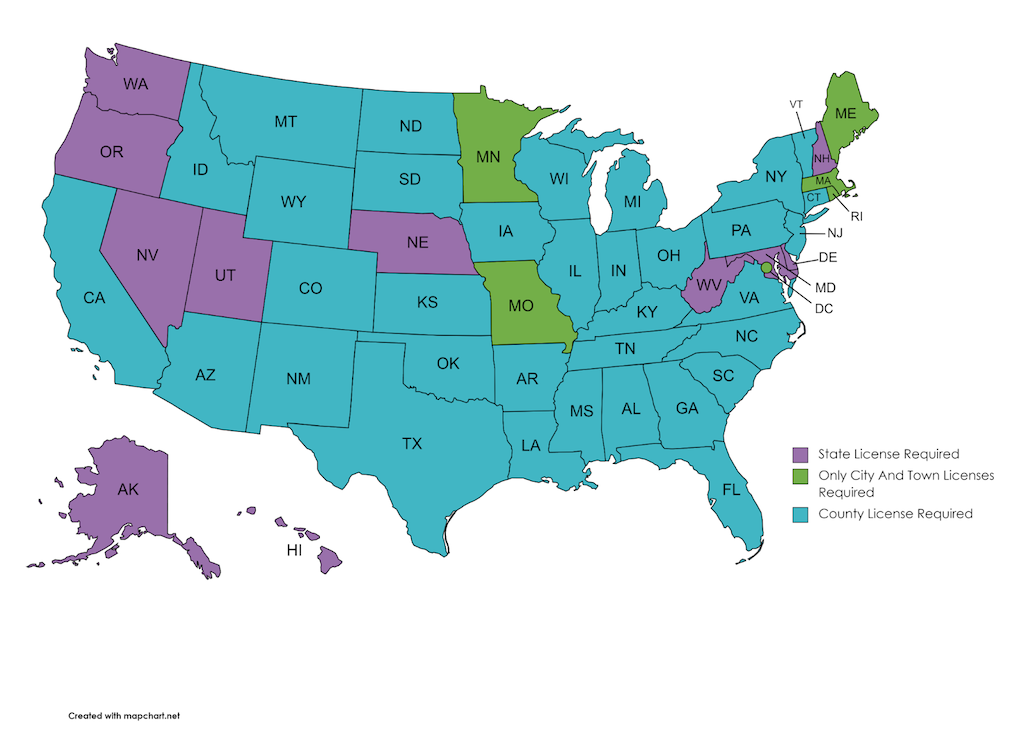 cleaning business license requirements by state