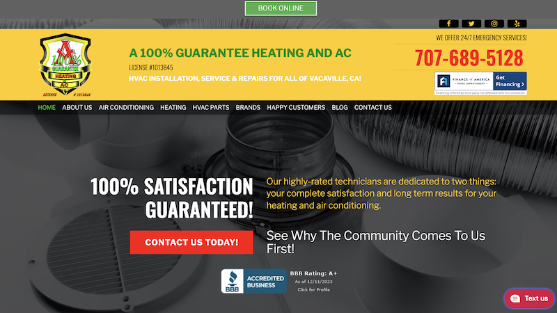 A 100% Guarantee Heating and AC - A100guarantee.com