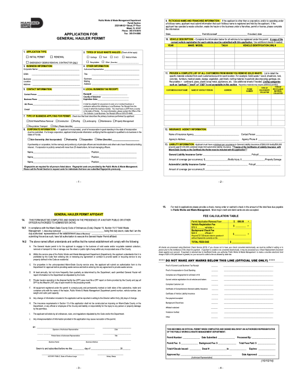 general-hauler-application