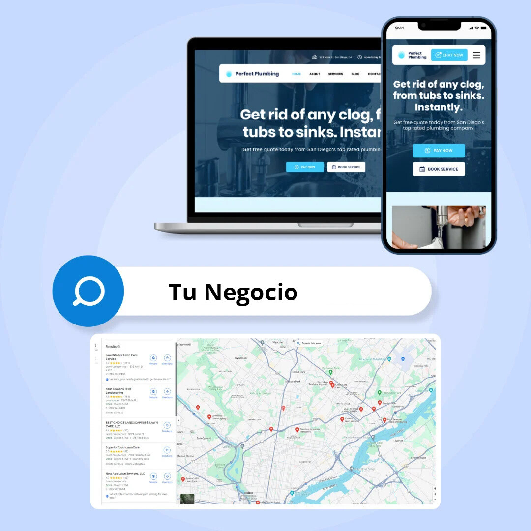 Visibilidad en línea para negocios de servicios locales