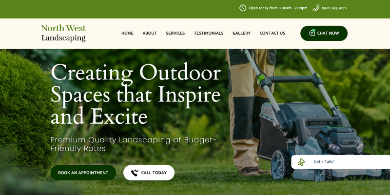 Web Design For Landscapers