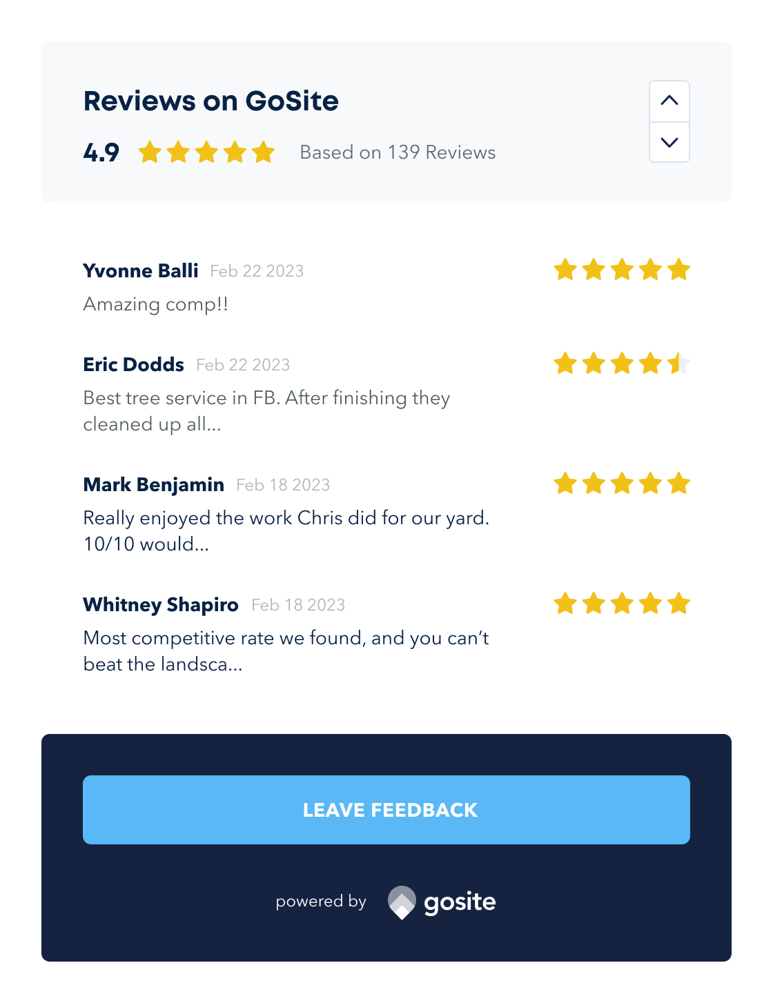 Product Mock Mobile - Reviews - Reviews on GoSite