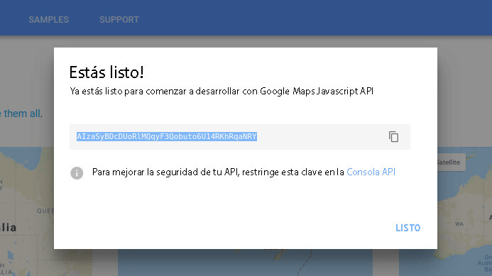 Ya estás listo para desarrollar con Google Maps Javascript