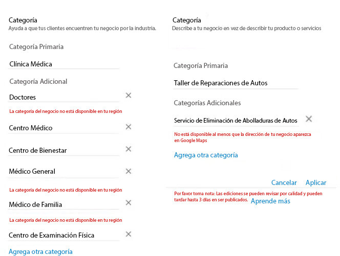 Problemas de Google my Business.