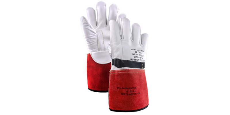 Photo of the Stauffer Glove & Safety Hv55 9 - High Voltage Cowhide Electrical Glove Protectors.
