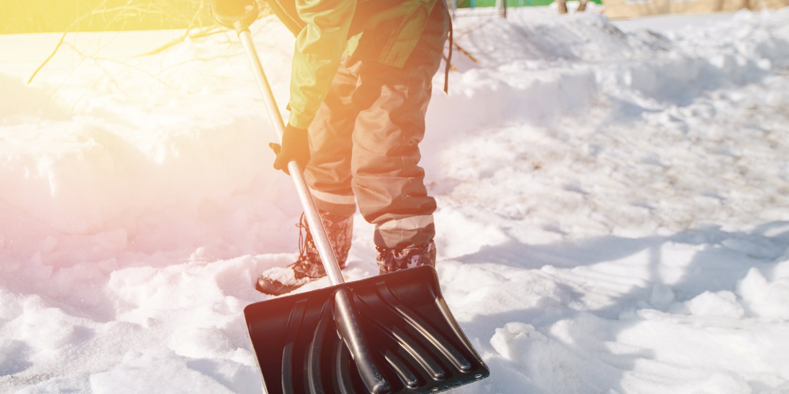person shoveling snow
