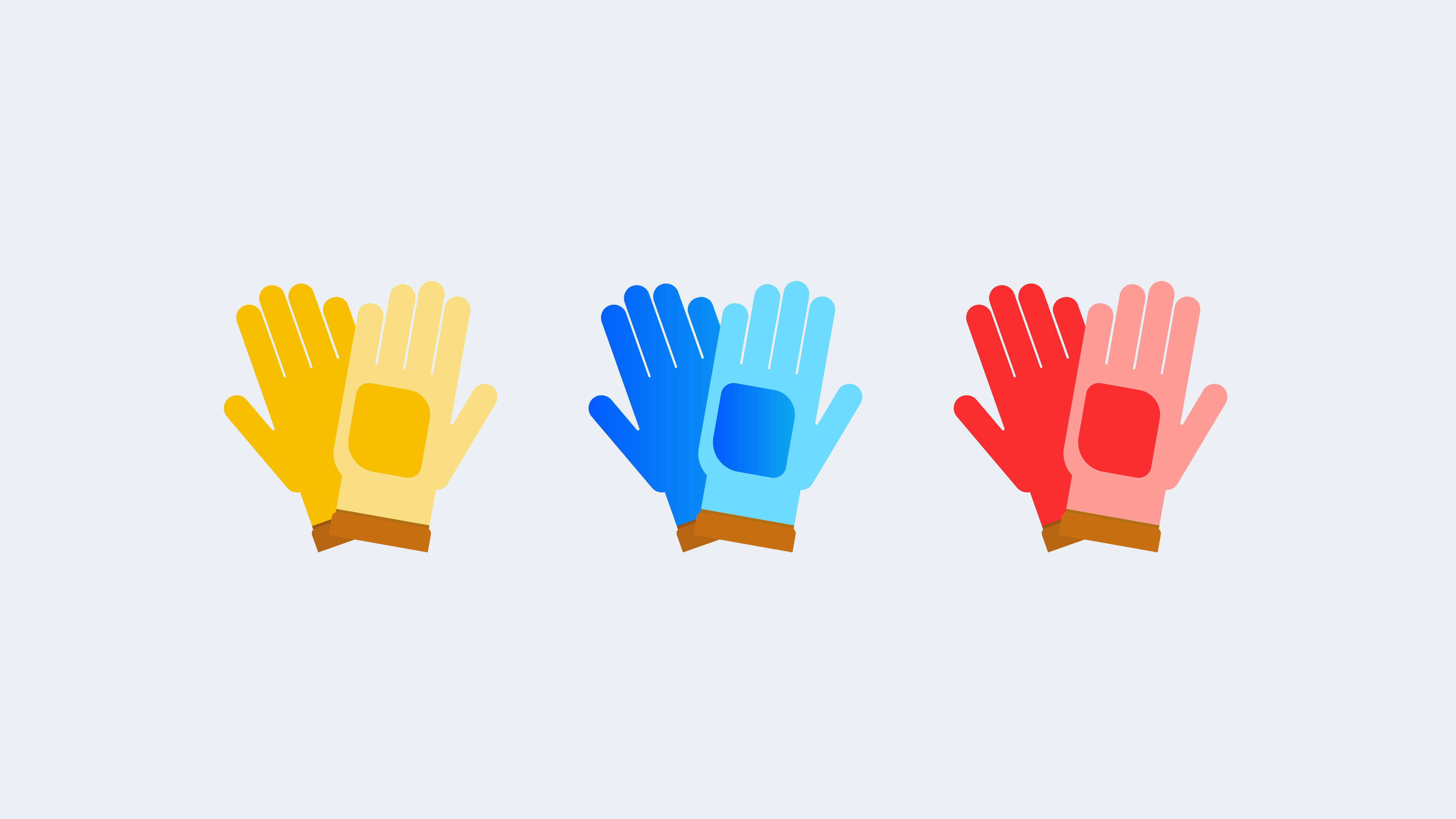 Illustration of three pairs of gloves in different colors. featured_image