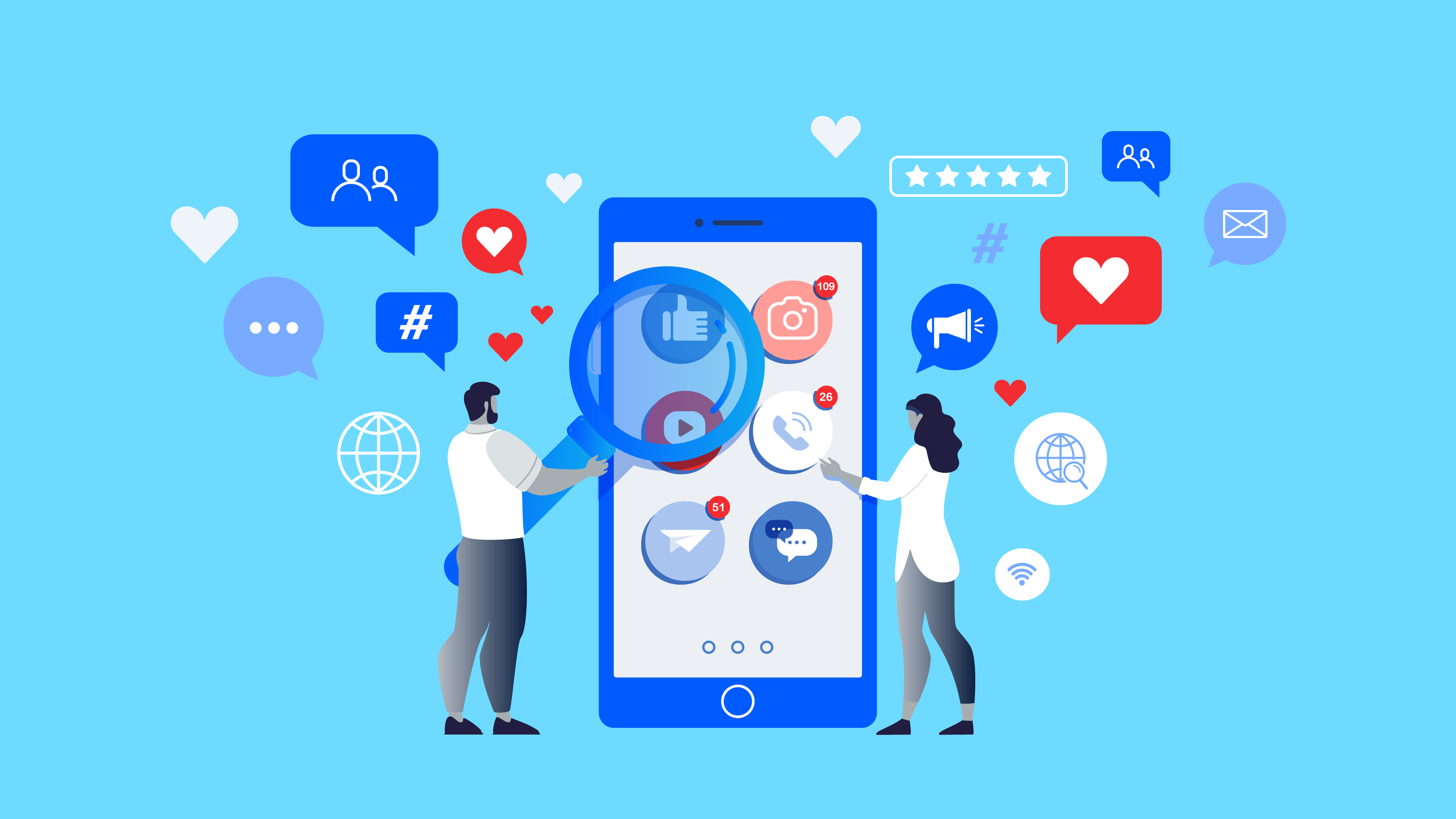illustration of a phone with multiple communication icons. featured_image