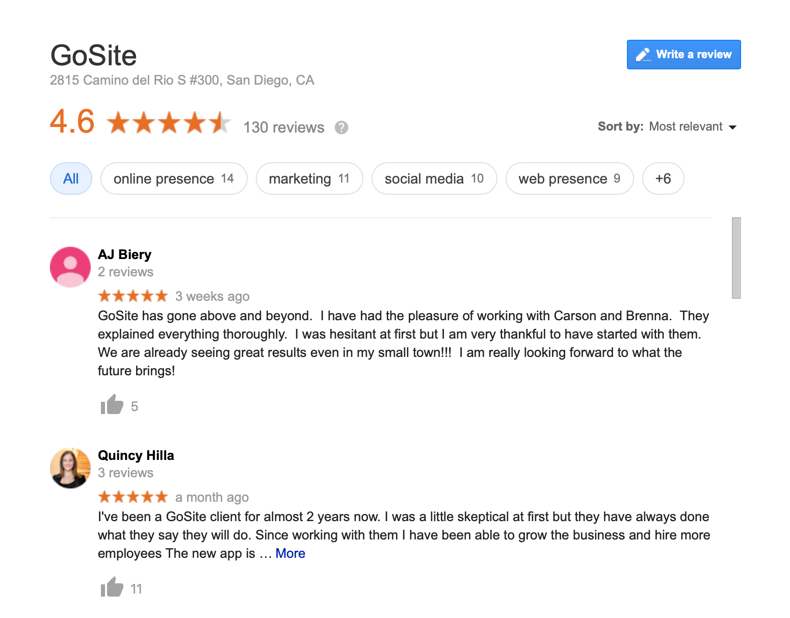 Google Business Reviews #2