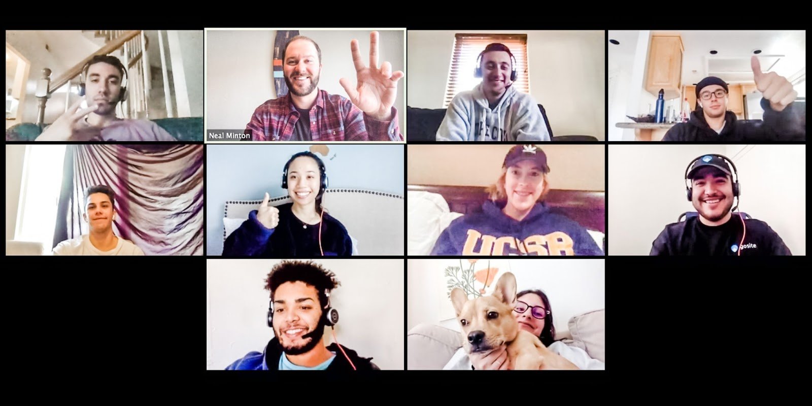 gosite team members participating in a virtual meeting