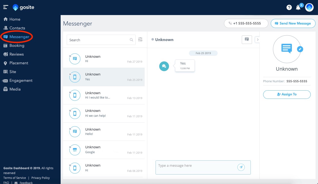 circled messenger tool
