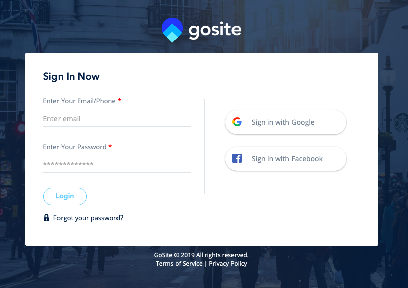 log in